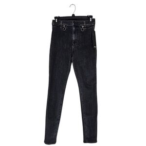 Hudson Jeans High Rise Kooper Super Skinny Y2K Moto Black Jeans 26 NWT